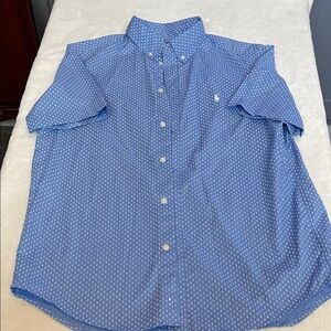 Ralph Lauren Blue and White Patterned Shirt